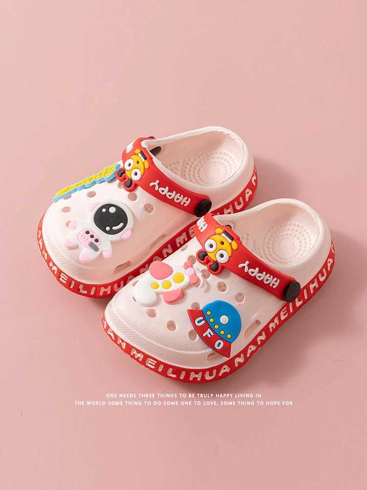 EVA ultra light boy and girl baby and toddler anti slip hole shoes childrens sandals astronaut UFO sandals Z250410