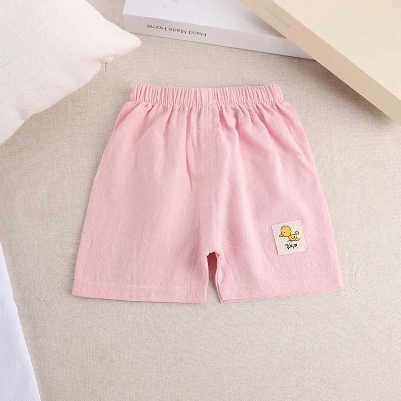 1-5 year childrens summer shorts boys Korean chiffon cotton linen shorts cute shorts for children Z250410