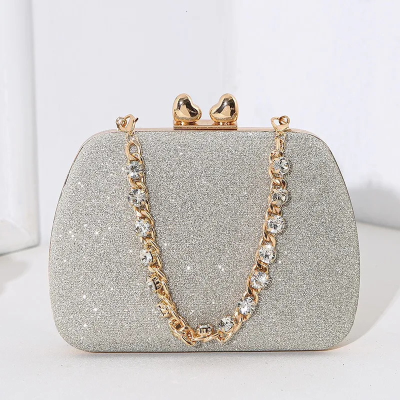 Premium Textured Square Box Dinner Bag Diamond-encrusted Handbag Banquet Clutch Bag Messenger Womens Bag Hand Bag R251110