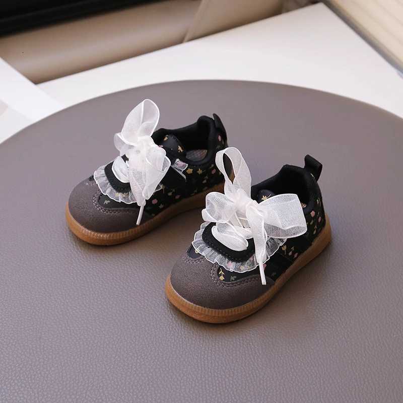 Baby Girls Sports Shoes with Sweet Lace Bows Kids Casual Shoes Princess Style 2025 Autumn New Baby Walking Shoes Size 16-26T251110