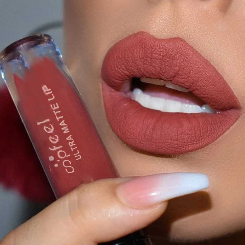 High-Pigment Ultra Matte Mist Lip Gloss Long-lasting Waterproof Moisturizing Velvet Lip Glaze Natural Healthy Lipstick CosmeticsT251110