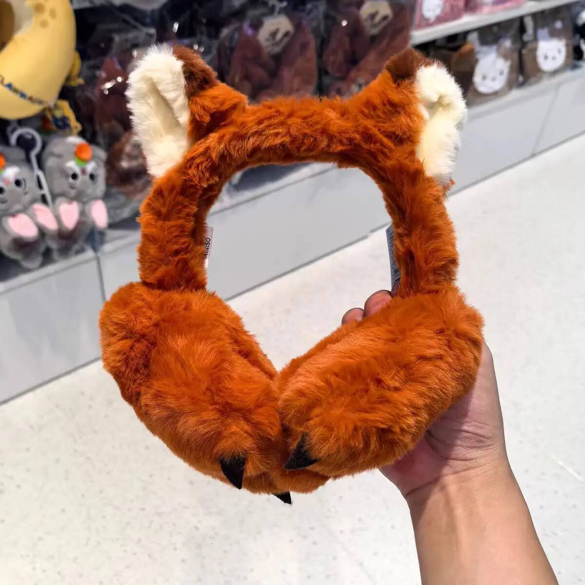 Disney Zootopia Animal Paw Ear Muffs Winter Warm Adjustable Cozy Earmuffs for Women, Teens, Kids - Cute Cartoon Fashion