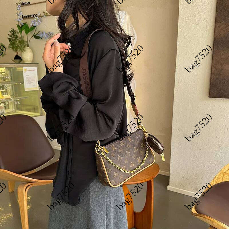 2025 Summer Quilted Chain Bag, Printed Underarm Purse for Women, Vintage Shoulder Tote, Luxe Crossbody Bag