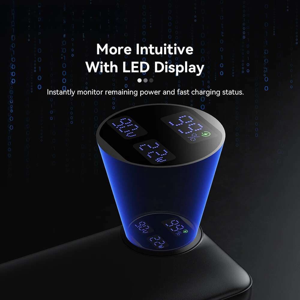 20000mAh Portable With 2 Cables 22.5W Digital Display Powerbank ForSamsung Huawei Power Bank