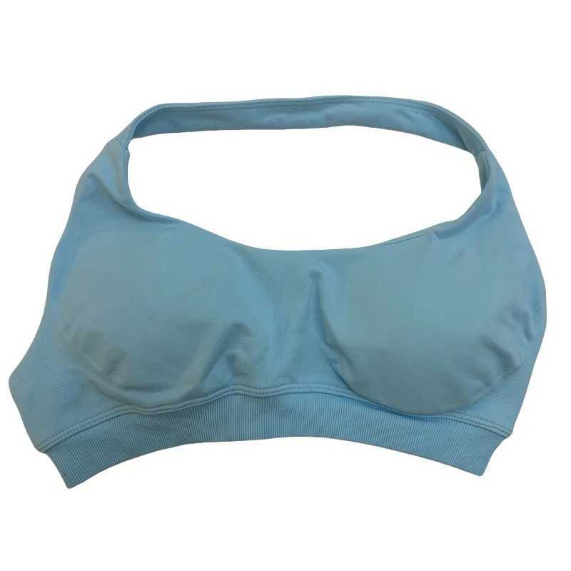 Yoga sports bra rings neck strap sexy backless fitness yoga top mid gym short slim fit topXJ250410
