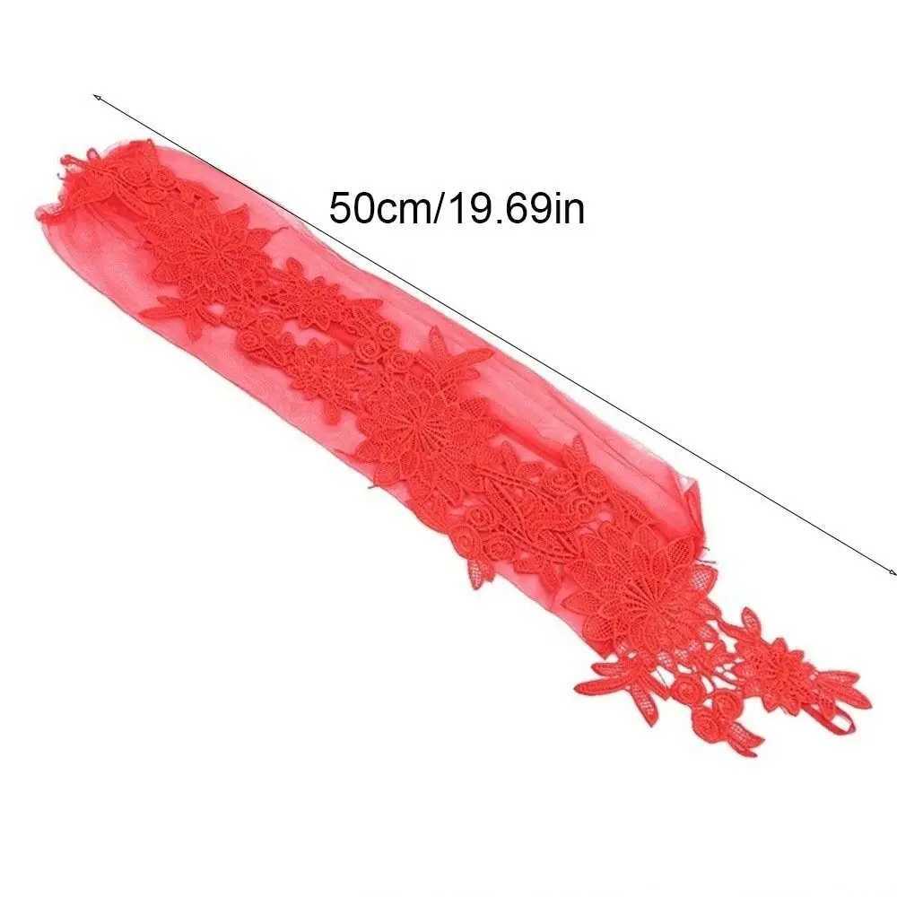 Fashion Fingerless Bridal Gloves Flower Embroidered Women Cosplay Gloves Lace Lengthened Long Mittens Ladies L251110