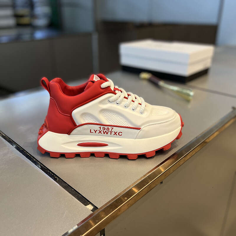 New Thick-Soled Sneakers Chic Spring and Autumn Versatile Comfortable Running Casual Stylish Fashion Trendy Men's Shoes