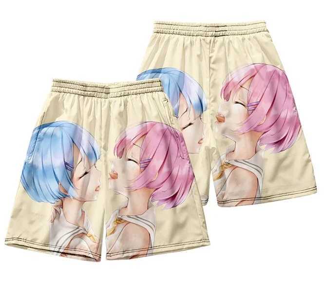 Life in Another World Begins from Scratch - Ram and Rem in Anime Boys Swimming Shorts X250410