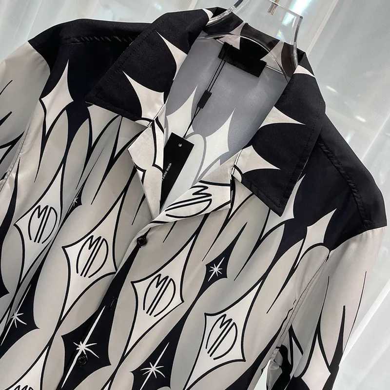Luxury Patch Work Shirt Designer Clothing Mens Casual Short Sleeve Digital Printing Social Party Shirt Camisa Casual Hombre X250410