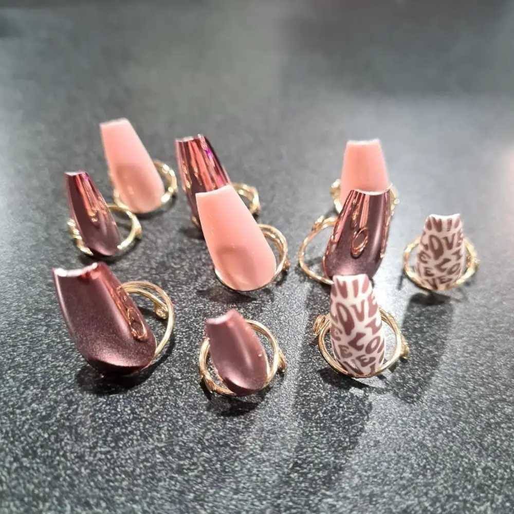 Nail rings fingers female nail rings phalanx rings adjustable reusable detachable nail art decoration nail tools W250410