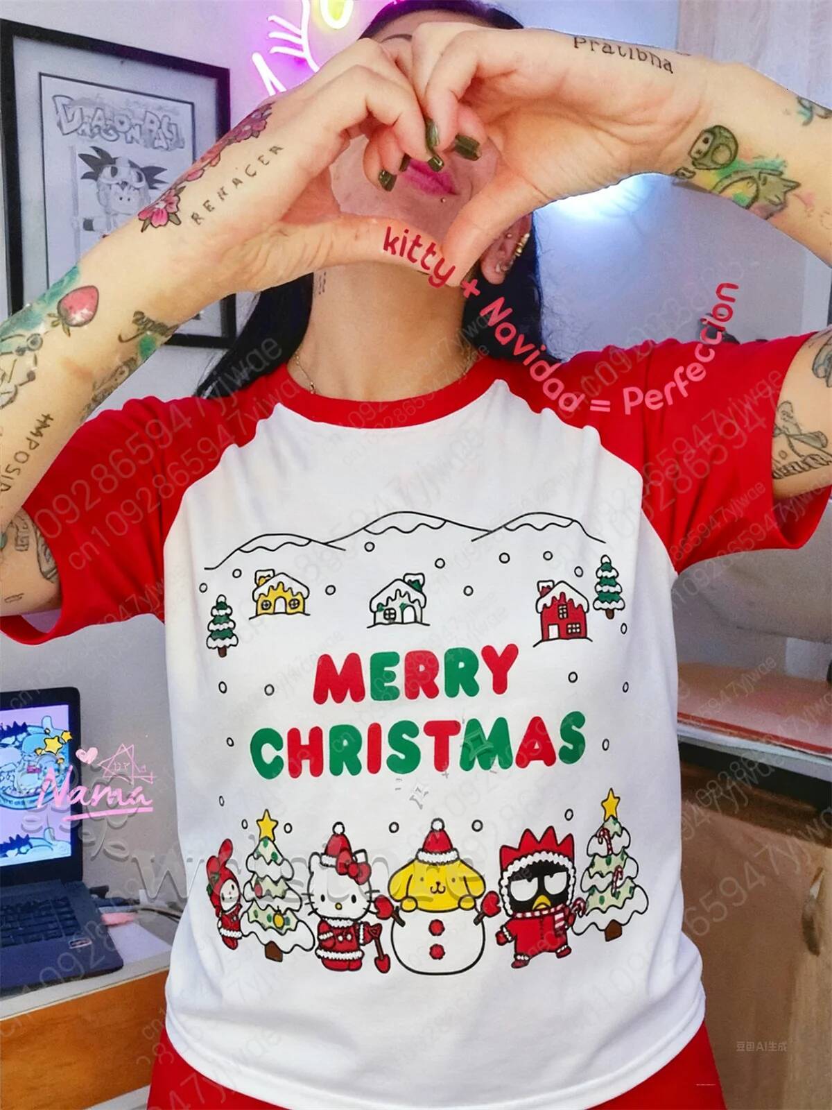 Ddmytues Christmas 2026 New Party Clothing Round Neck Casual Comfortable Fashion Short Sleeve Women's T-Shirt Y2k Top