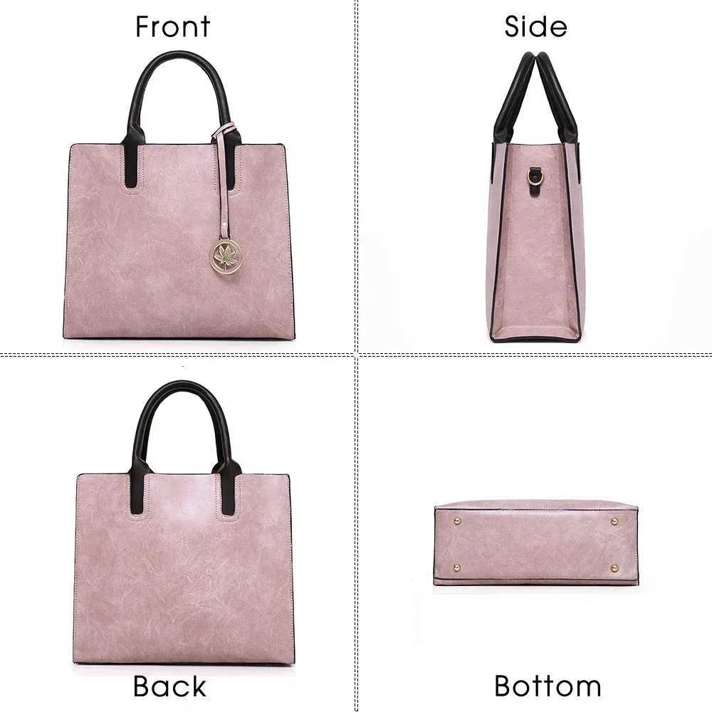 3PCS Womens Bag Set Fashion PU Leather Ladies Handbag Solid Color Messenger Bag Shoulder Wallet Bags Designer Luxury Bags K251110