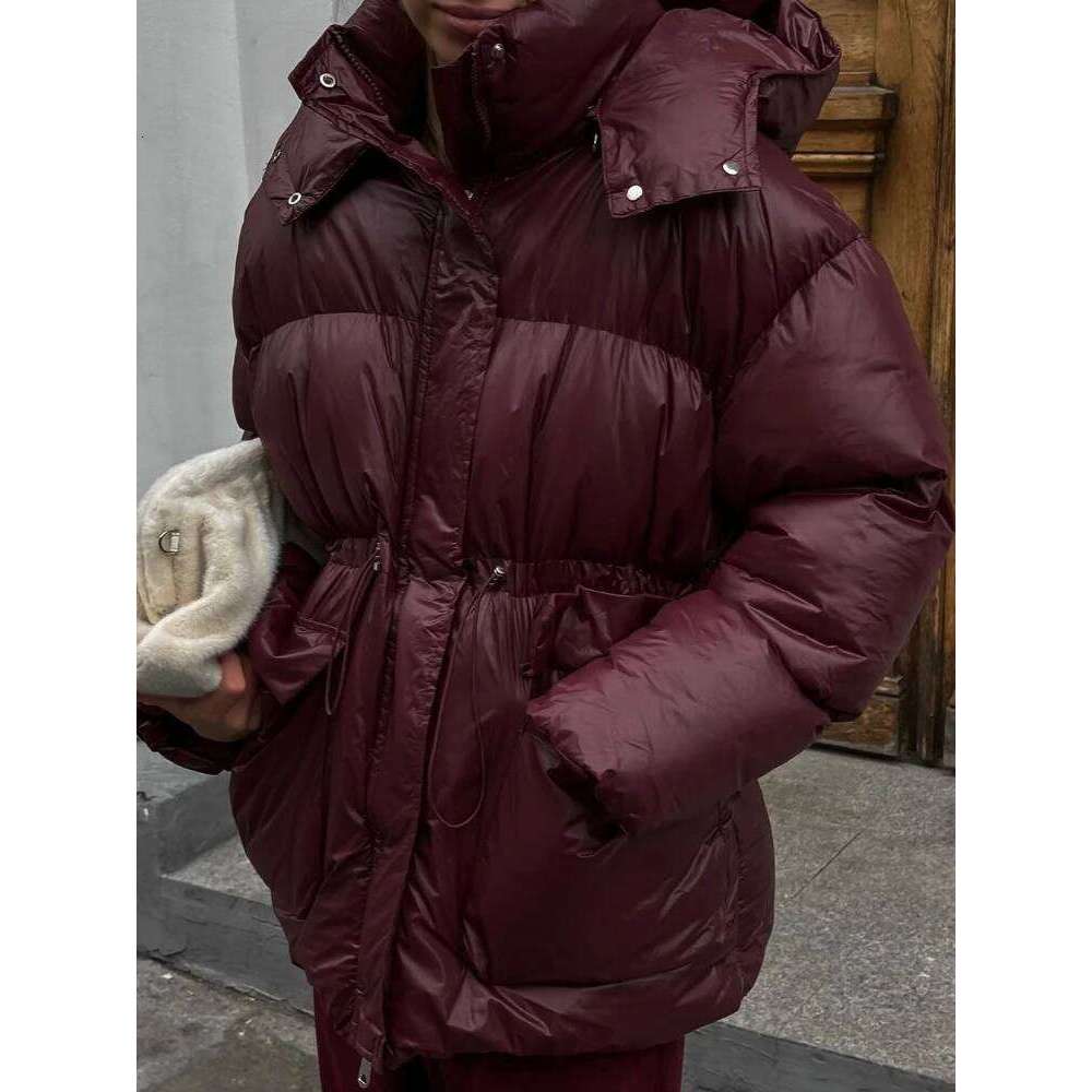 Casual Single Breasted Zipper Warm Coat With Belt Winter Female Pocket Long Sleeve Jackets Fashion Thick Padded Jacket For Women