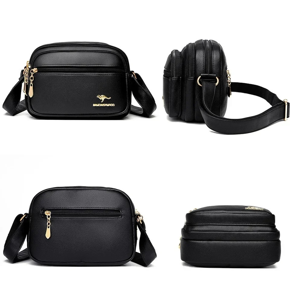 High Quality Soft Leather Purse Fashion Women Shoulder Messenger Bag Multi-pocket Wear-resistant Bag Luxury Ladies Handbag Sac R251110