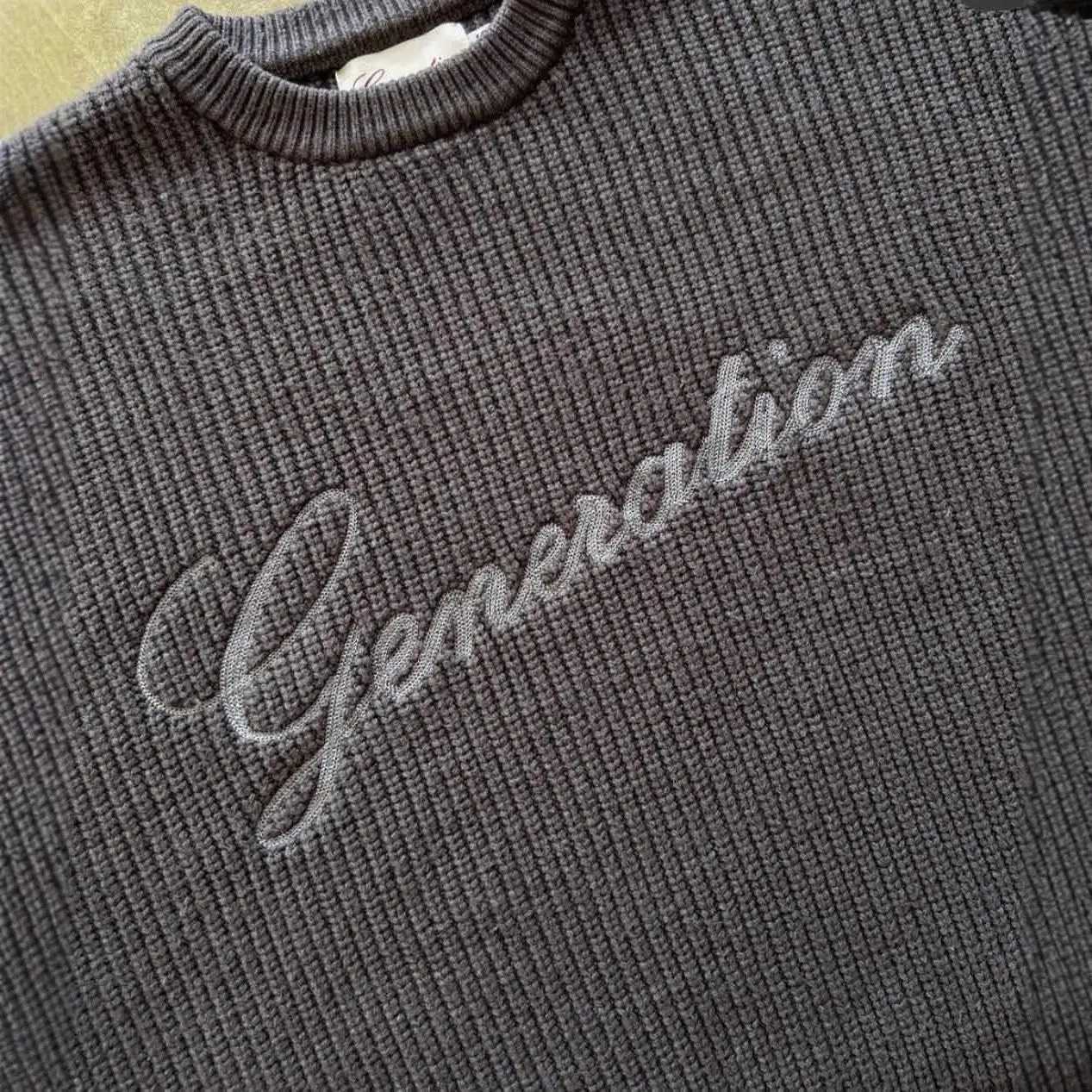 Fashion American Y2K Retro Cross Graphic Generation Letter Embroidery Crew Neck Sweater Men Women Couple Autumn Winter Streetwear Casual Y251110