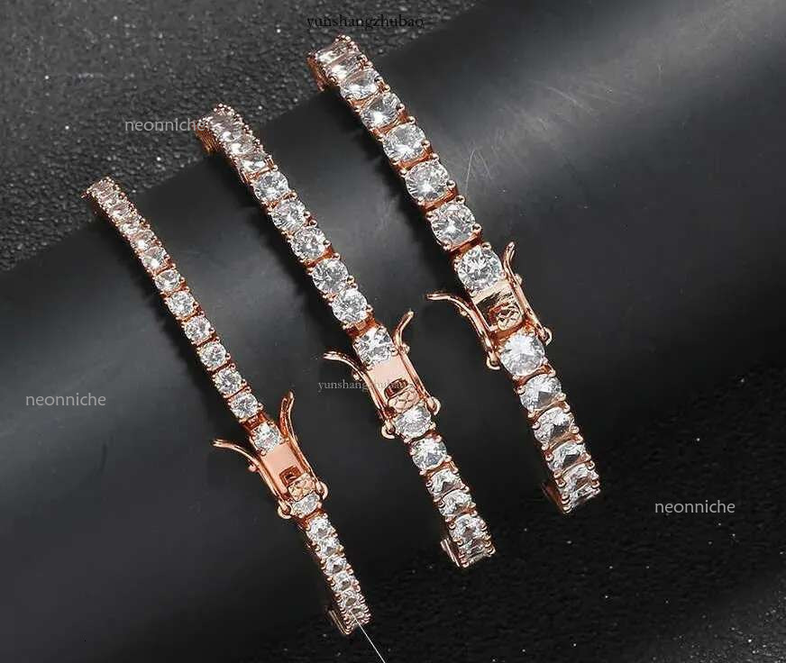 IGI GIA Certified Lab Grown Dia 10K 14K Solid Gold Bracelet Iced Out 3MM 4MM 5MM Vvs Moissanite Tennis Chain