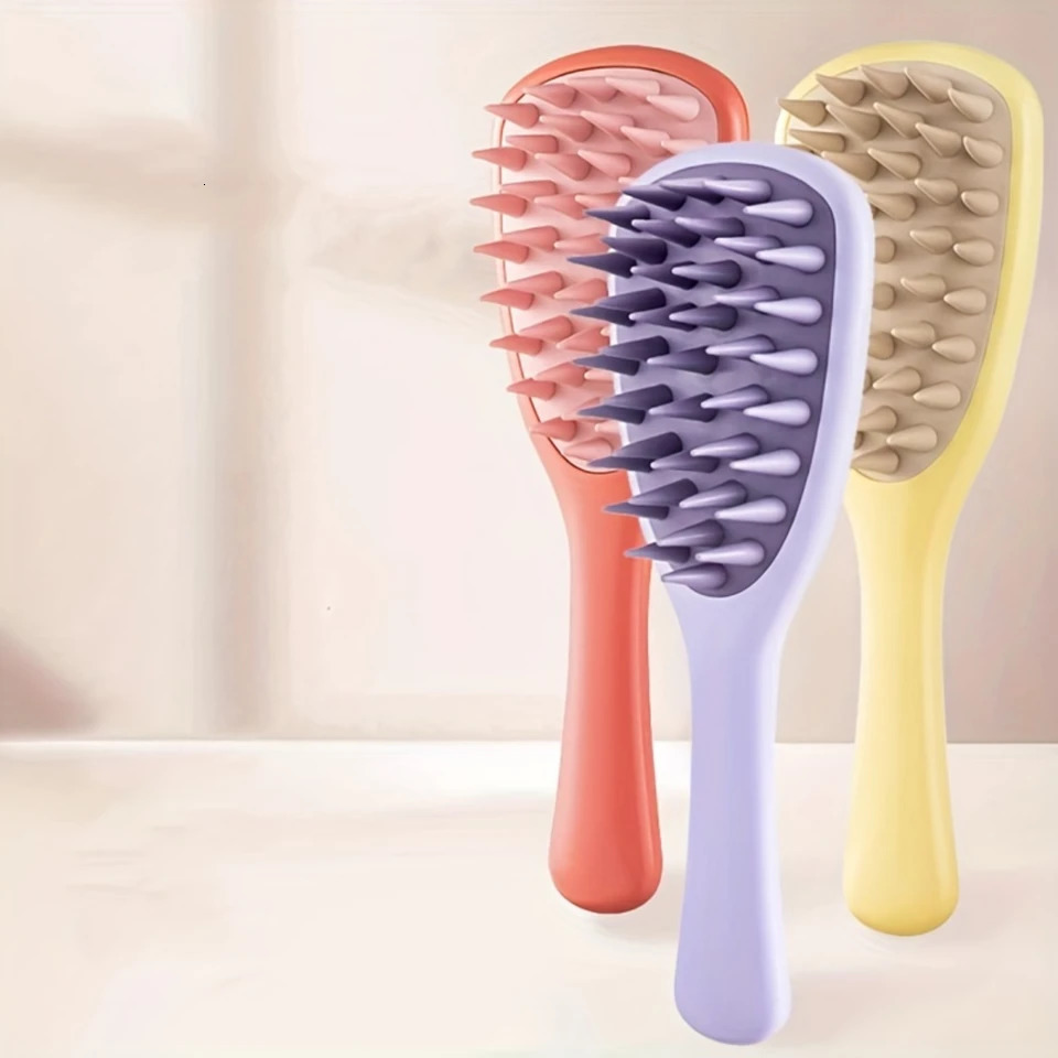 3pcs Silicone Air Cushion Comb Set Unscented Scalp Meridian Massage Brushes for Men and Women - Long Handle Shower Brush for We 251107