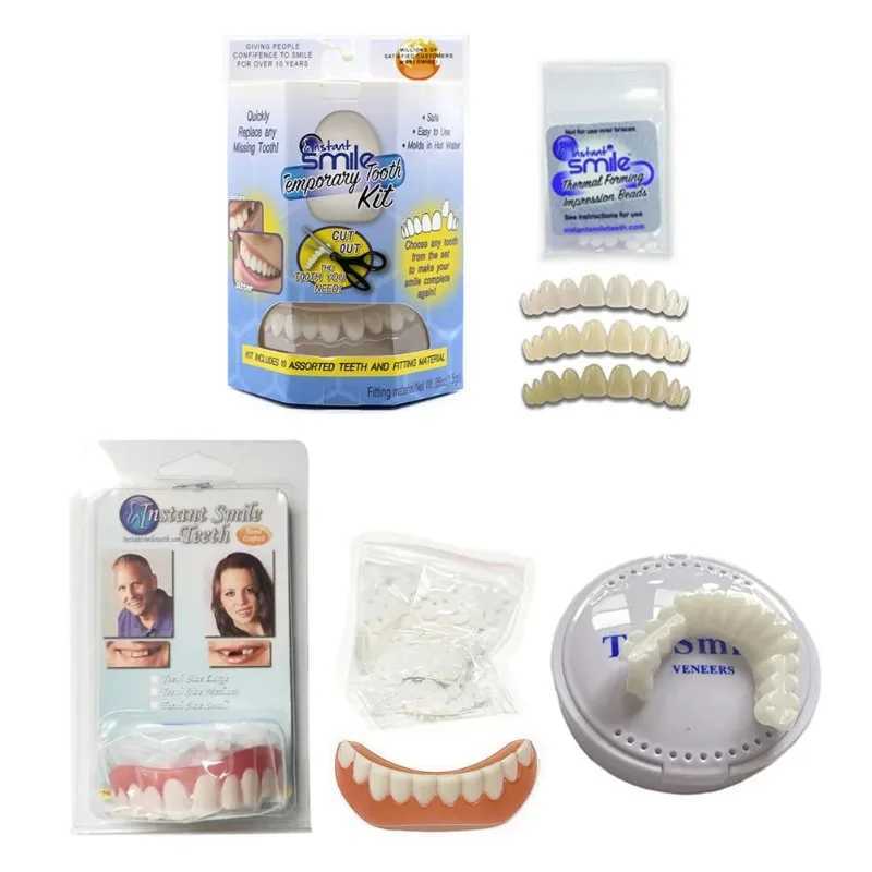 1 set of temporary dental restoration kit upper and lower denture veneers dental brackets denture clasps restoration accessories materials M250410