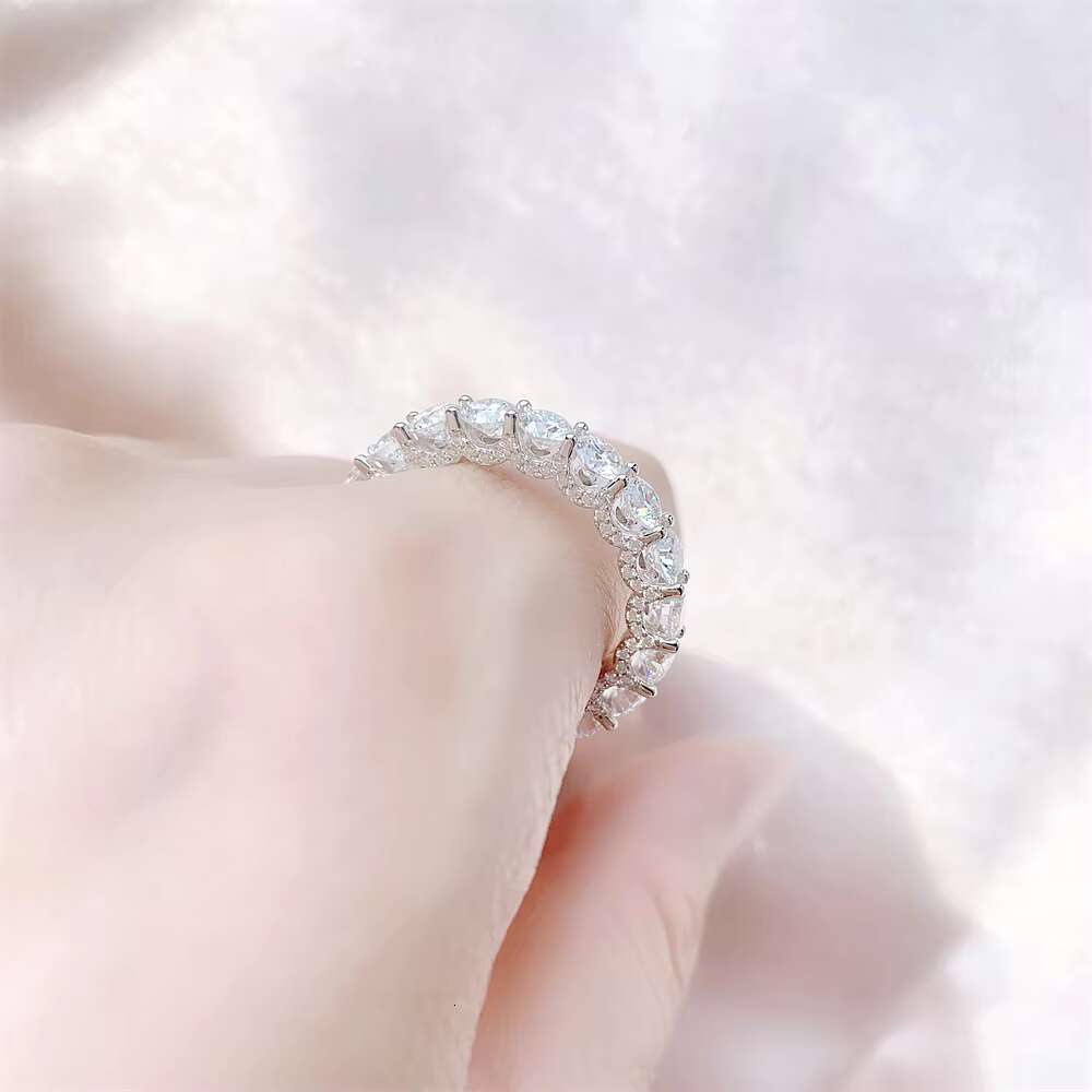 VVS Moissanite Hamsa Ring Custom Ring Real Solid Gold Pass Diamond Tester Iced Out Mossanite MenRing Ring Light Professional