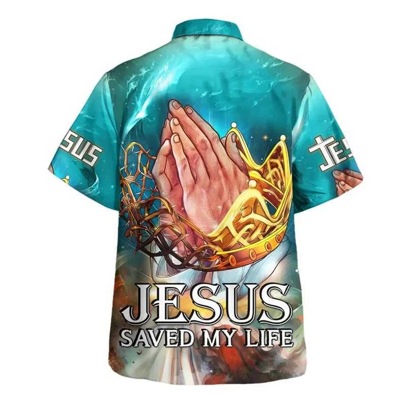 Jesus loves me God loves the world. Hawaiian shirts mens fashion cool beach shirts summer cool floral shirts tops X250410