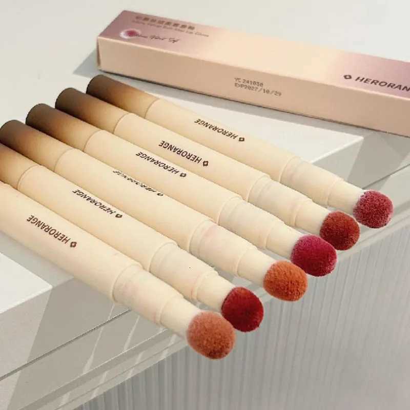 Fluffy Velvet Soft Lip Glaze Liquid Lipstick Cream Nude Matte Rose Red Pigment Waterproof Long Lasting Dye Cheek Lip Tint PasteT251110