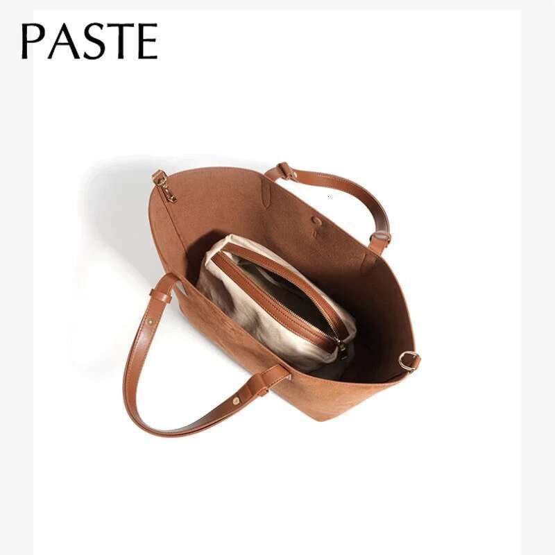 Winter Camel Color Multiple Shapes Basket Shopper Tote Large Suede /Cow Leather Women Handbag High Quality Travel Shoulder Bag