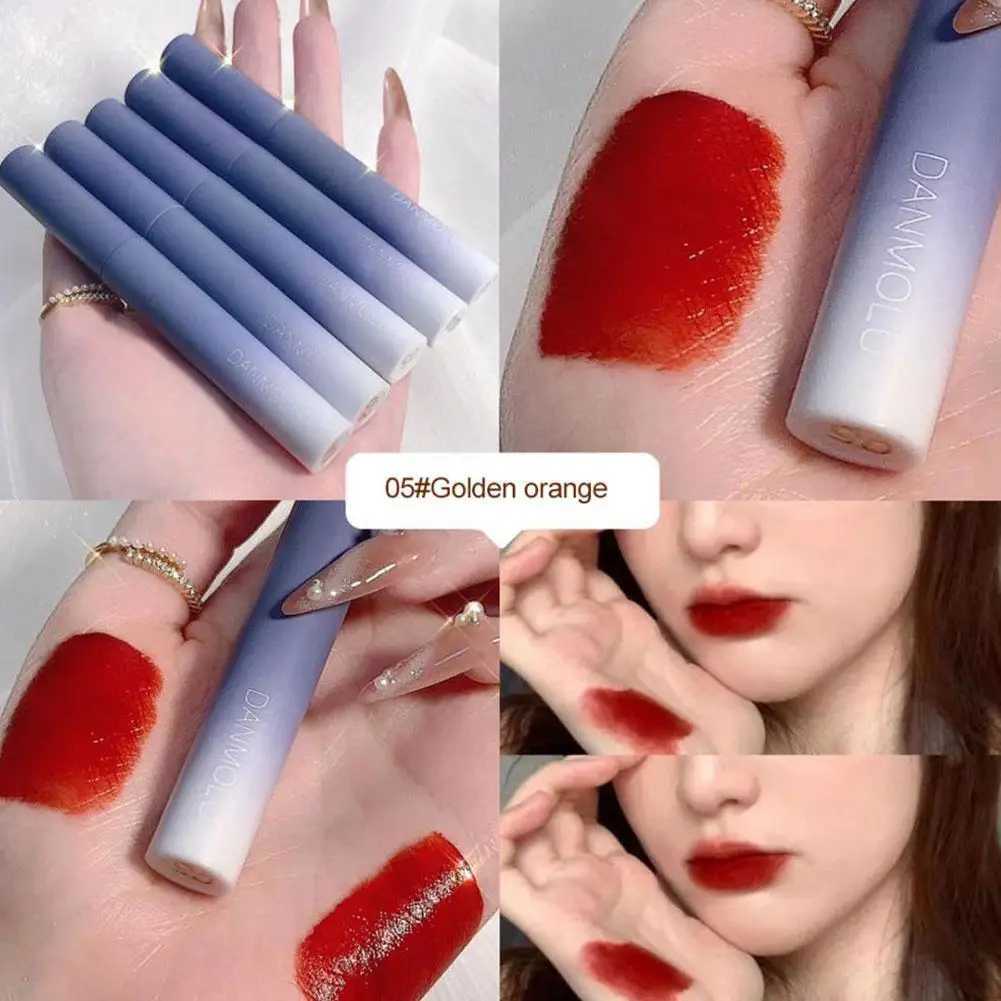 5 Colors/kits Matte Lipstick Set Long Lasting Waterproof Non-Stick Cup Lip Glaze Not Easy To Fade Cute Lip Tint Cosmetic MakeupT251110