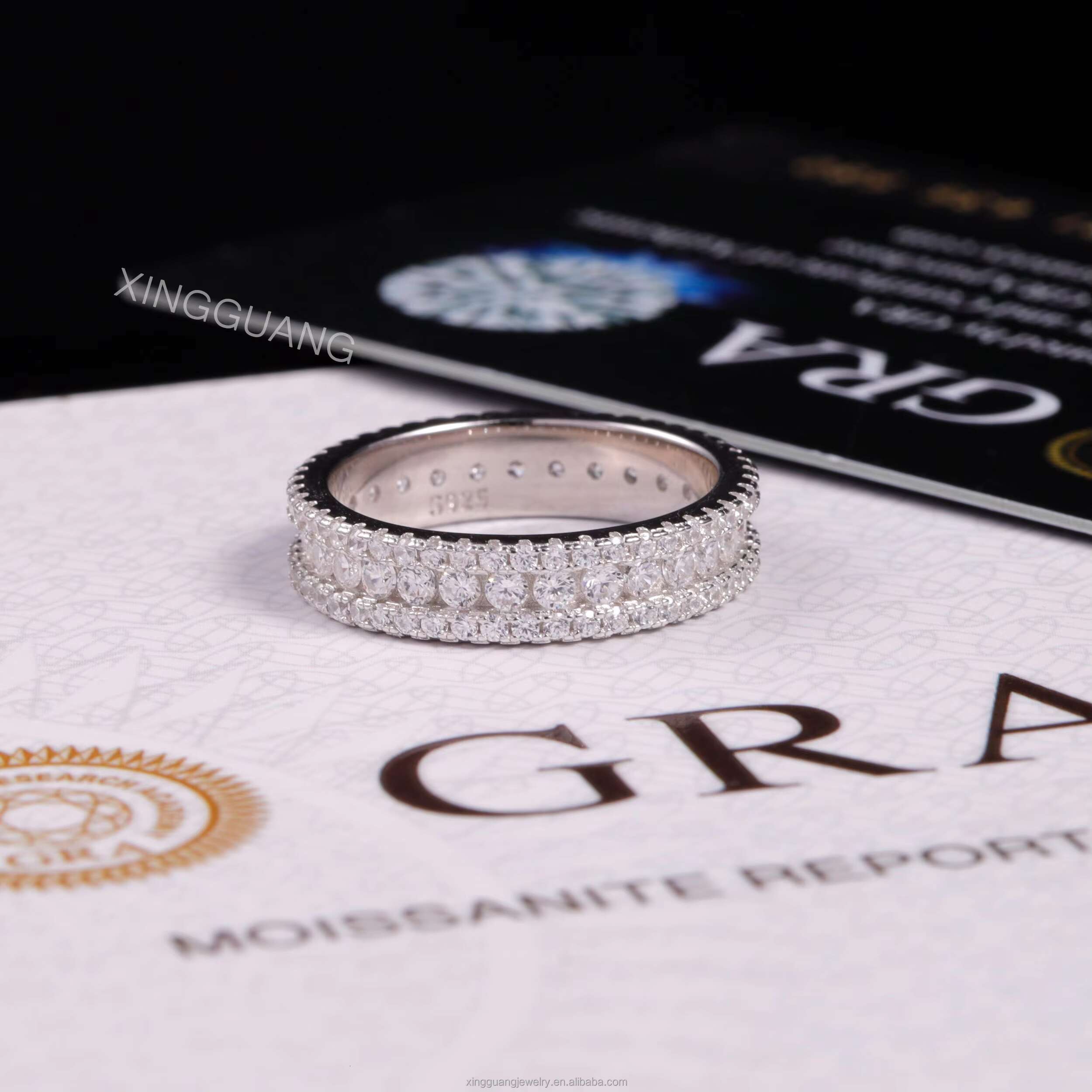 XG Factory Custom Moissanite Rings Fine Jewelry Rings 925 Silver Lab Grow Diamond Rings Wedding Engagement