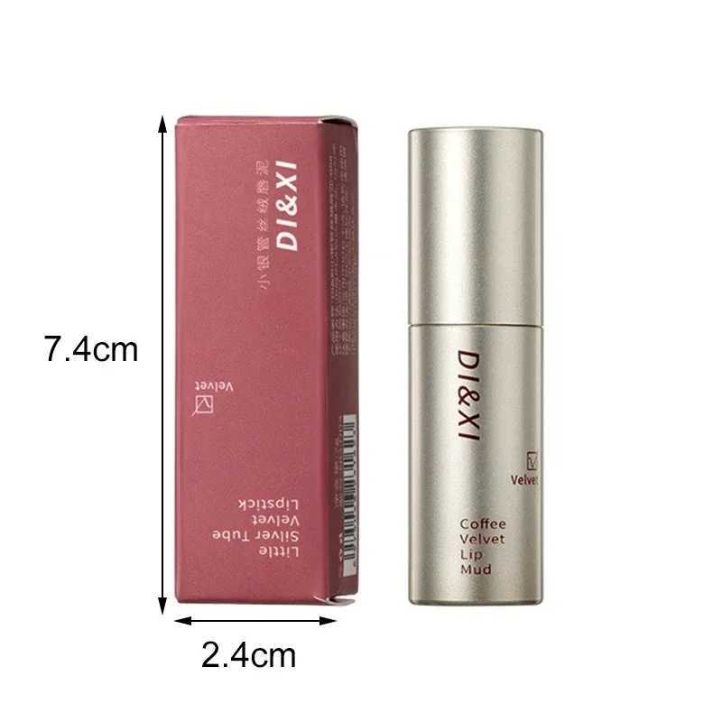 6 Colors Silky Velvet Matte Lipgloss Waterproof Non-Stick Cup No Fade Lip Glaze Low-saturation Gray Pink Liquid Lipstick MakeupT251110