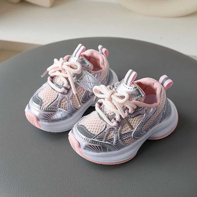 Girl Child Sport Shoe 2025 Spring Mesh Breathable Toddlers School Running Sneakers Fashion Non-slip Kids Boys Basketball Shoes W251110