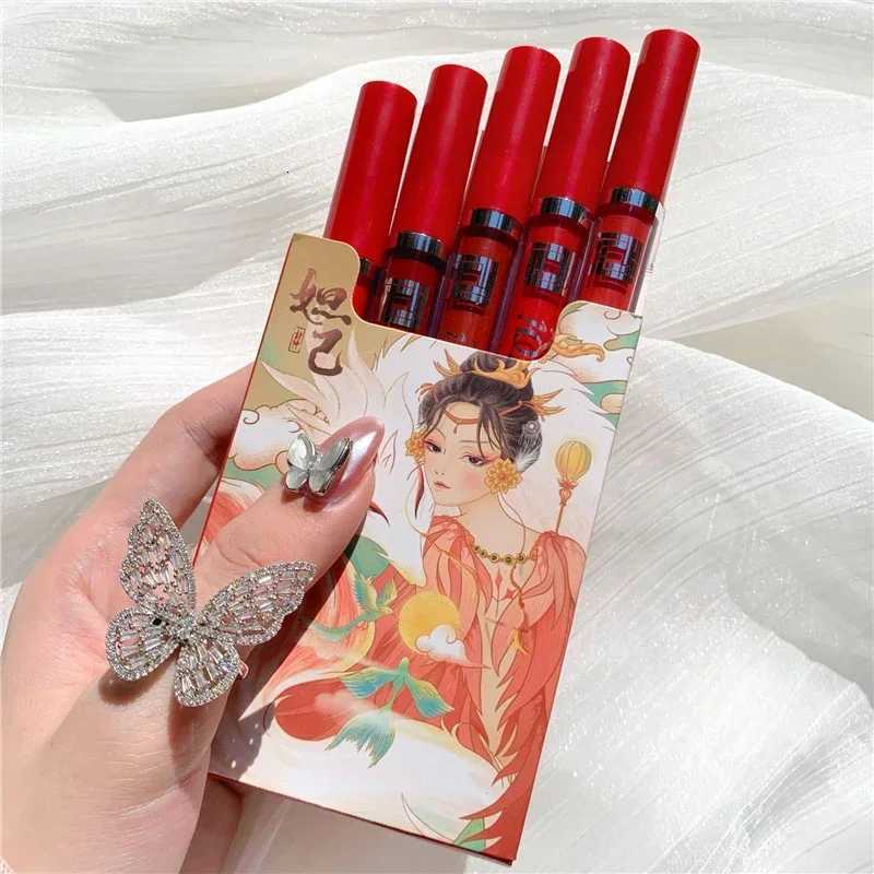Five Pack Cigarette-shaped Lipstick Set Matte Velvet Lasting Creative Blue Pink Girl Cigarette Tube Lip Glaze Set Lip MakeupT251110