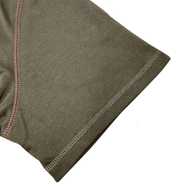 Summer European and American Short Sleeve Henley Shirt Men's Round Neck Color blocked T-shirt 2025 New Casual Versatile Fashion Clothing
