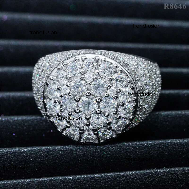 New Fashion Mens Rings Passed Dia Test Sterg Sier VVS Moissanite Ring For Party Wedding Nice