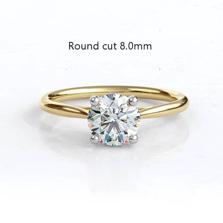 Starsgem Fancy Shape Moissanite 2ct -3ct Size Solitaire Setting 14k Solid Gold Moissanite Diamond Engagement Ring