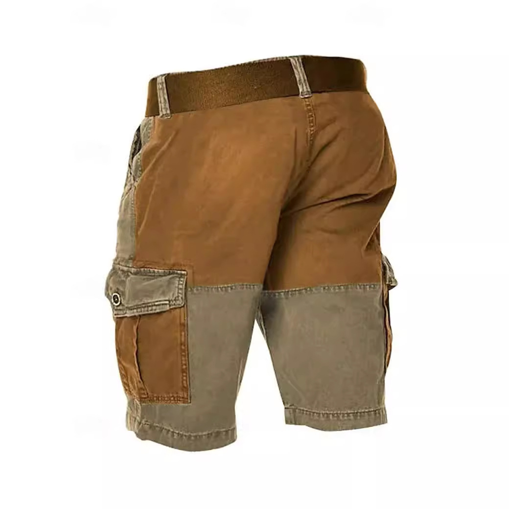 Mens pure cotton casual three-dimensional bag work pants mens casual fashion drawstring elastic sports double zipper open crotch pants
