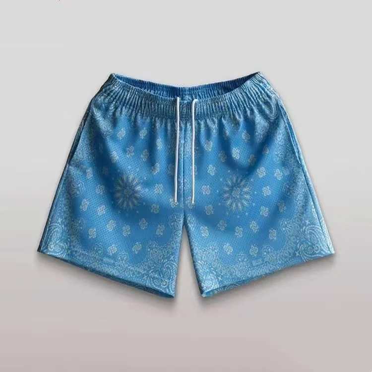 Paisley shorts summer pants beach sports basketball hot training printed flower hip-hop loose fit suitable for freestyle X250410