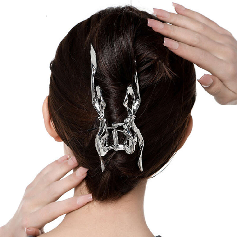 Original Design Bowknot Claw Wholesale New European and American Cross-Border High-End Shark Clip Niche Minimalist Style Hair Accessory