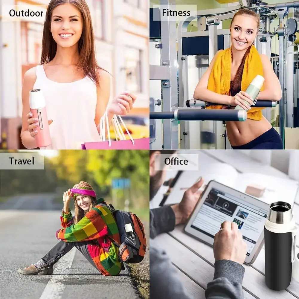 Fashionable cup AKS Vacuum Flask Thermos 360/480 ML 304 Stainless Steel Insated Water Bottle Portable Flask Travel Thermal Bottles Y251110