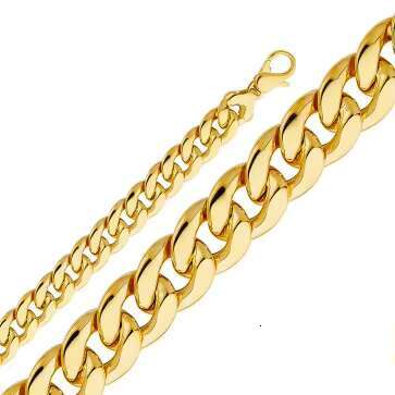 3mm Solid 925 Sterling Silver Miami Cuban Link Chain 14k Gold Plated Great Hip Hops Mens or Ladies Heavy Necklace for Pendant