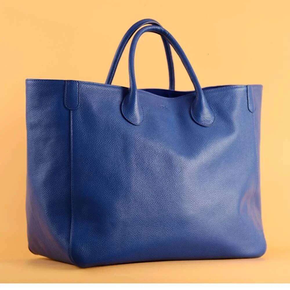 Oversize Tote Bag For Women Genuine Leather Handbags Large Shopper Female Travel Handbag St251110