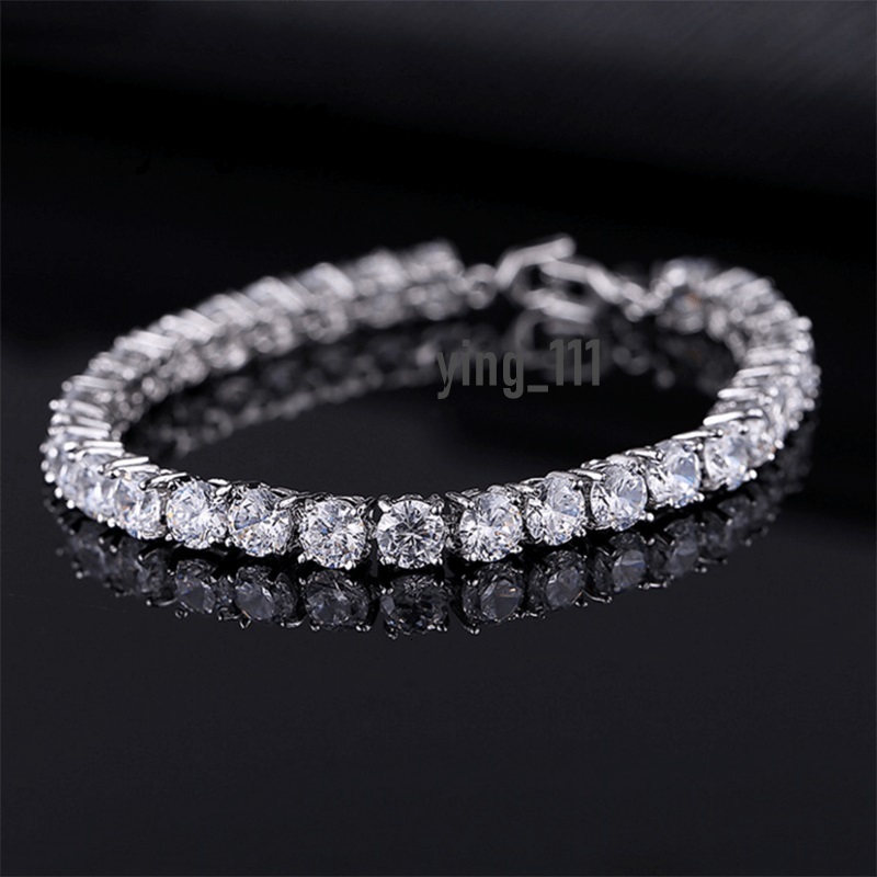 Fast Delivery Fine Jewelry 3/4/5mm 925 Sterling Silver Pass Diamond Tester Vvs Moissanite Tennis Bracelet