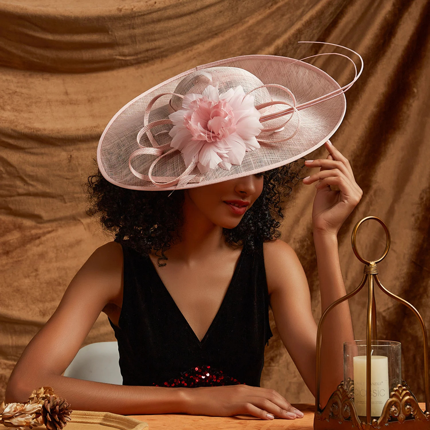 Christmas Sinamay Fascinator Perfect Wedding Hat Unique Derby Party Hat Fashion Church Hats Bride Headband Fascinators for Women 250409