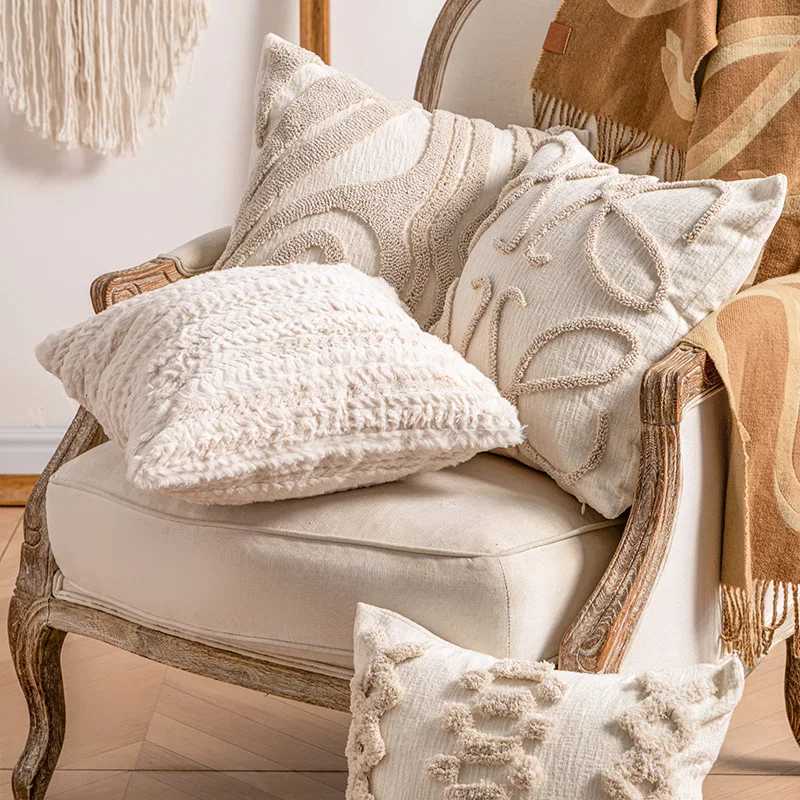 Home Accessories Bohemian Striped Pillow Case Beige Modern Luxury Sofa Cushion Case Home Decor Throw Pillow Case Y251110