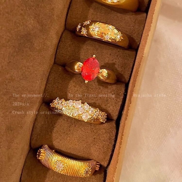 Vintage Style Brushed Ring For Women Designer Ring High-end Niche Light Luxury Adjustable Open Fashion Ring Ring Yiwu Accessories