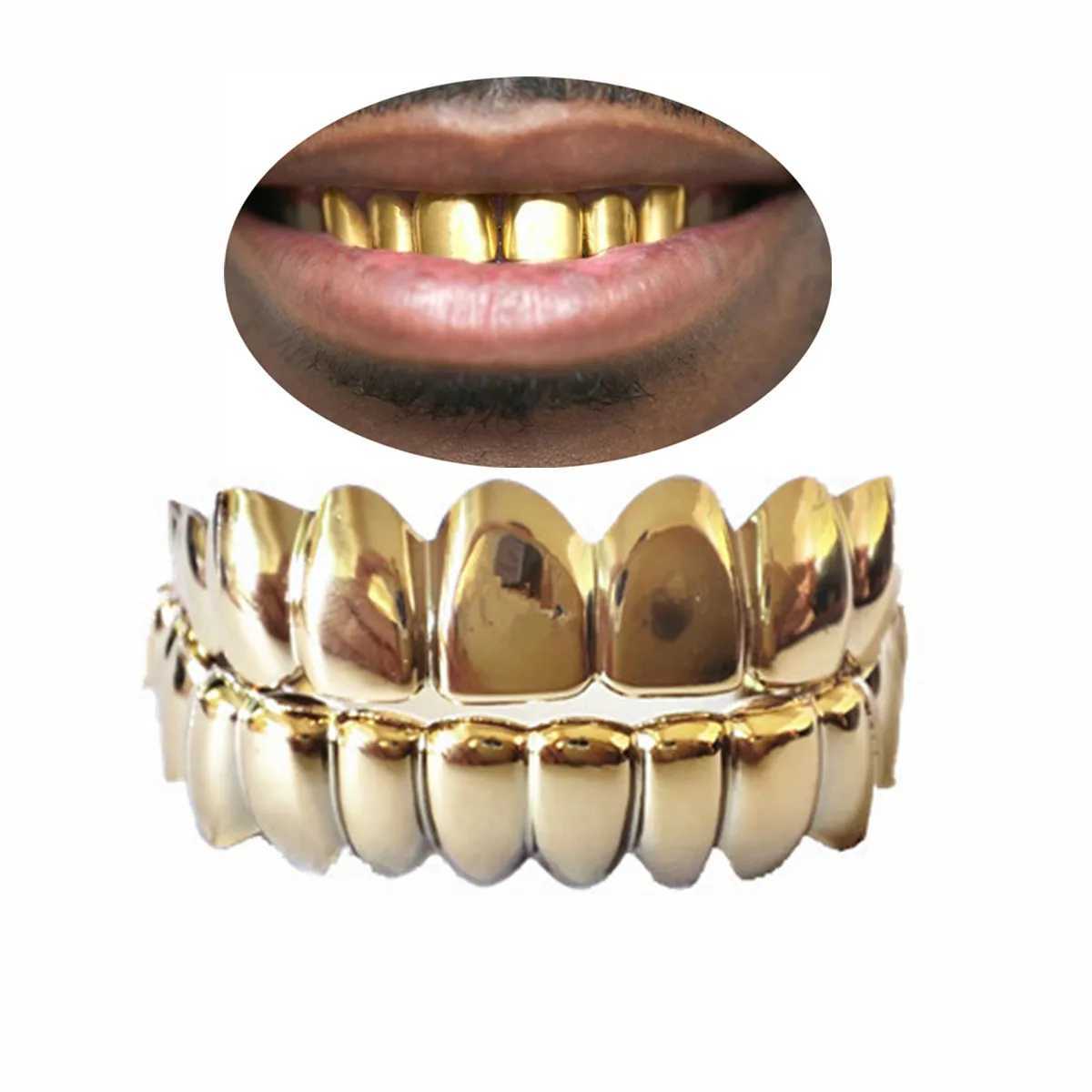SowSmile Hiphop gold and silver genuine silicone gel stuck on the denture cover Teeth Grillz M250410