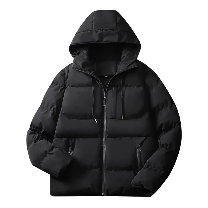 Cotton Padded Jacket Mens Autumn Winter Jackets 2025 Casual Clothing Plus Size Hooded Thick Warm Parkas Coat Men Outwear 251105
