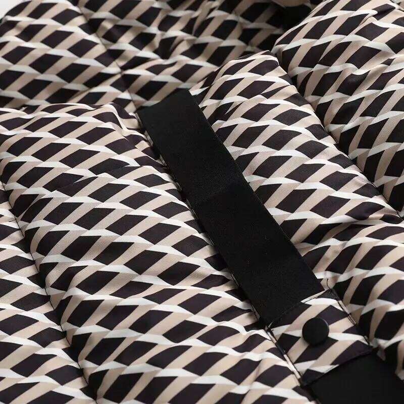 Women's Fashion Winter Hooded High Waist Padded Sport Coats Belt Parka Female Elegant Thick Warm Pocket Windproof Skiing Jackets