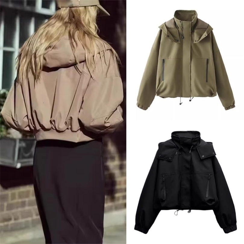 Spring and Autumn Womens Fashion Elegance Fashionable Classic Hooded Short Jacket Coat 251106