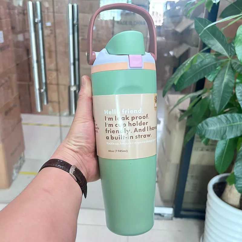 Fashionable cup Large capacity cup 304 stainless steel thermos cup large capacity portable double drinking cup outdor sports kettle Y251110