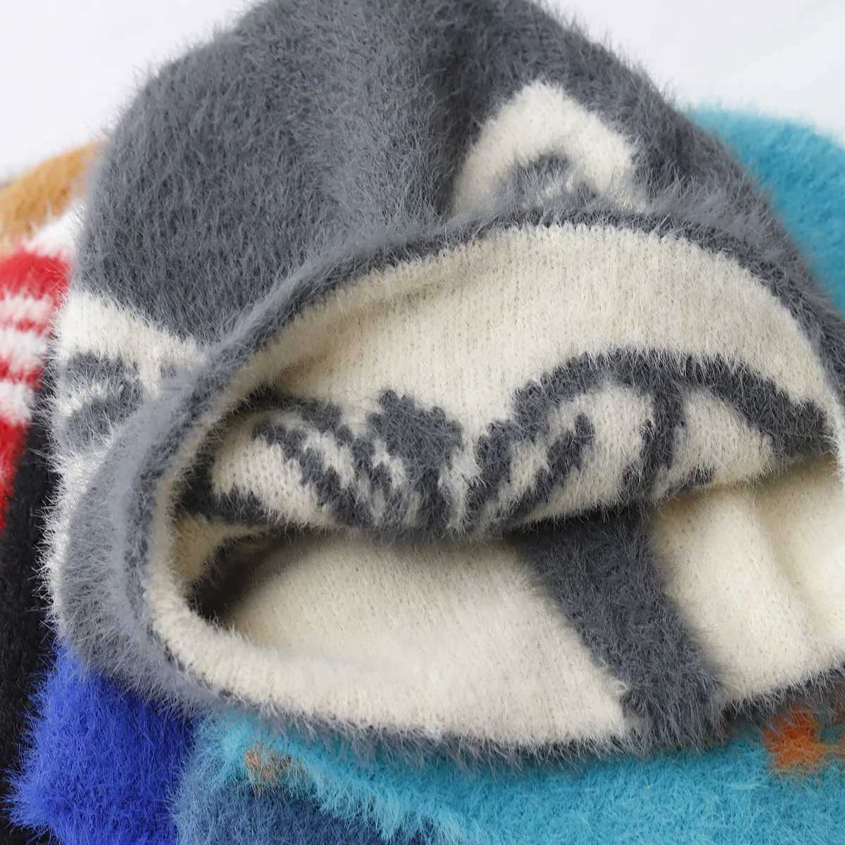 2024 new y2k bow pattern Beanies Hat Men Winter Autunm Warm Knitted Bonnet Cap Soft Skullies Beanies Caps Boys GiftsXJ251110